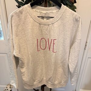 Rae Dunn LOVE Soft Lightweight Sweatshirt LS S